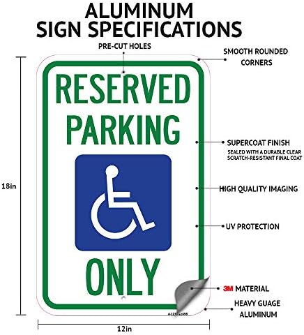 Dodatni parking znak | 12 x 18 teškim mjernim aluminijskim rustnim rustnim parkiralištima | Zaštitite svoje
