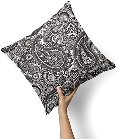 Iirov Crno-bijeli Pasiley uzorak - prilagođeni ukrasni kućni dekor unutarnji ili vanjski jastuk