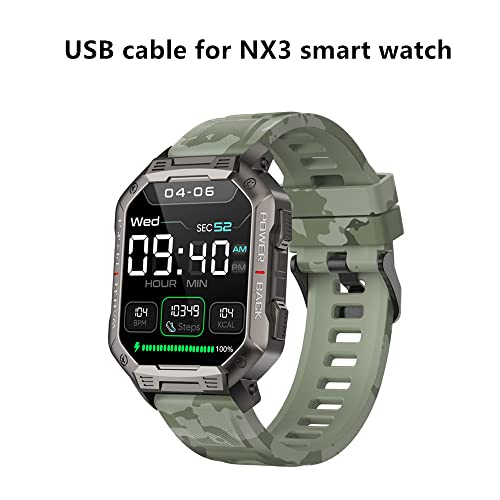 YiQungo Smart Watch Charger USB kabl za Taopon NX3 SmartWatch, USB zamenski kabel punjenja za BT SmartWatches