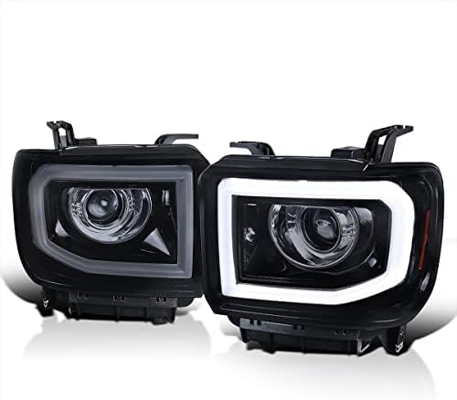 SPEC-D TUNING sjajni Crni Halo projektor farovi kompatibilni sa 2014-2018 GMC Sierra modelima 1500 baza