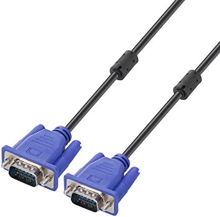 ENUODA plavi VGA kabl 15-pinski muški na muški utikač kablovski kabl za Monitor računara, 4.9 stopa