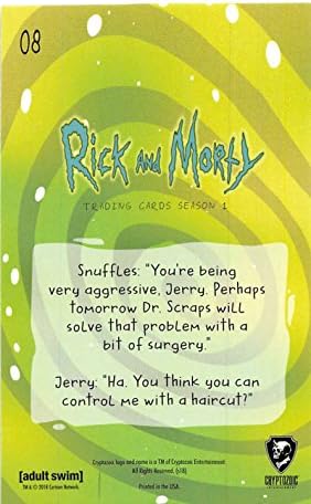 2018 Cryptozoic Rick i Morty Sezona 1 Trgovinsko karte 8 Loša ljudska, loša trgovačka kartica u sirovom