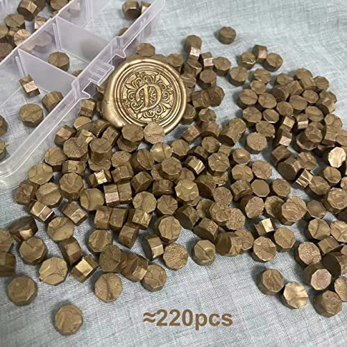 Yokiou 220pcs vosak za brtvljenje perle metalik brončani brtveni vosak za marka za brtvljenje voska