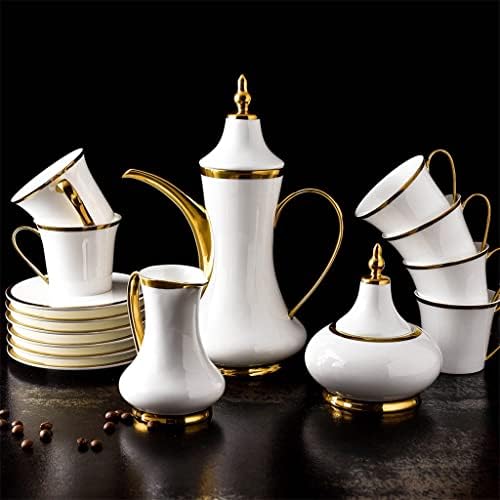 Seasd europska stil ručno izvučeno zlatna linija kava lonca kafe kosuća na kašičicu Postavite keramički