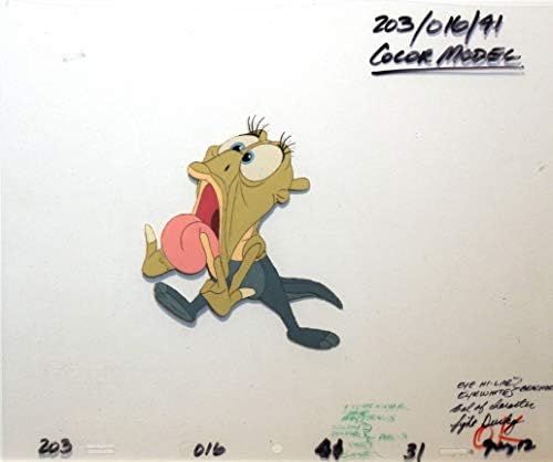 Zemljište prije vremena, Original 1988-Don Bluth Studios-model u boji Cel i odgovarajući crtež