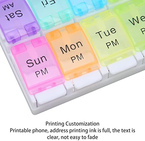 Organizator pilula, kutija za razdjelnike štampanje prilagođavanje više boja prenosiva kutija