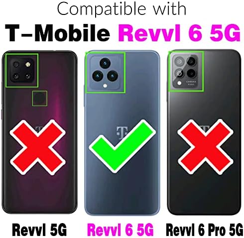 Asuwish futrola za telefon T-Mobile Revvl 6 5G 2022 poklopac novčanika sa zaštitom ekrana i držačem preklopne