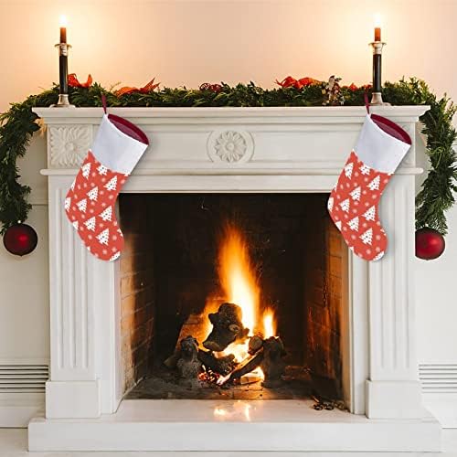 Božićna stabla uzorak personalizirani božićni čarapa Početna Xmas Tree Kamin Viseće ukrase