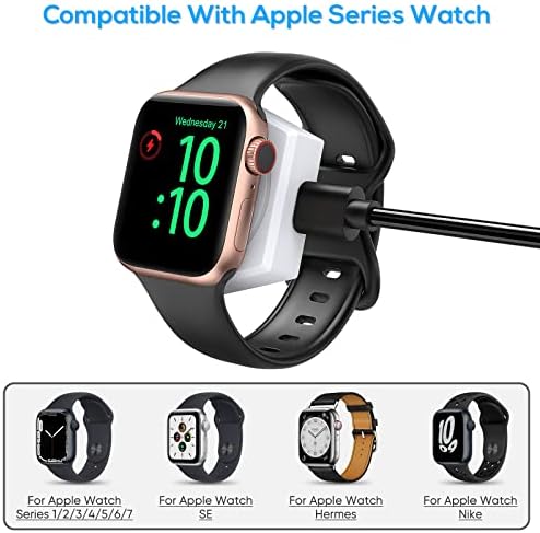 Prijenosni bežični punjač Kompatibilan sa Apple Watch serijom 7/6/5/4 / 3/2 / 1 / SE / Hermes / Nike,
