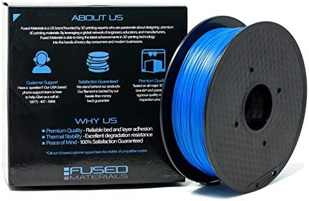 Fused Match materijali Plavi PLA 3D filament pisača - 1kg kalem, 1,75 mm, dimenzionalna tačnost