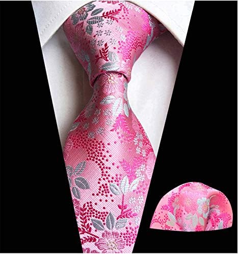 Muška kravata s kravatom luksuzna vjenčana kravata cvjetnog uzorka S džepnim kvadratnim setom