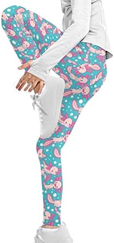 Maiyoinou visoke struk joge hlače za dječje djevojke joge na nogama 4-13 godina