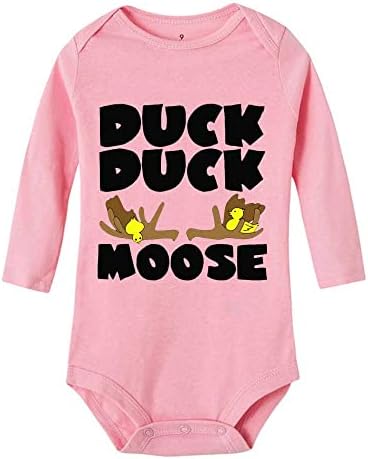 0-24 Mjeseca Duck Duck Moose Nonetly Toddler Rompers Baby Onesie dugi rukav