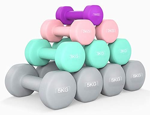 PMH bučice, ženske aerobik fitnes bučice u boji, neoprenske bučice ,Kućni fitnes i tegovi za žene i