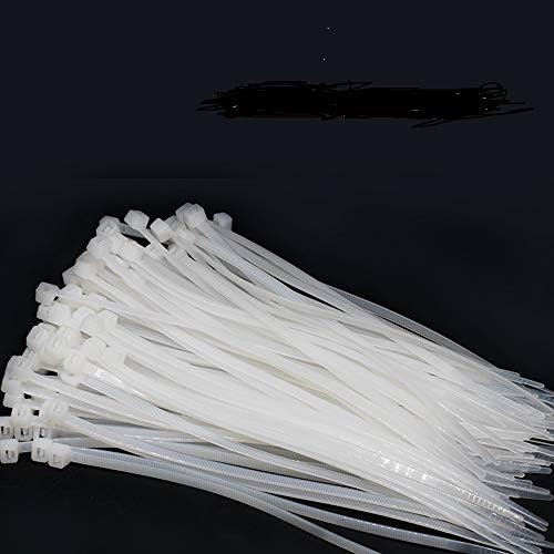 Bijele Zip vezice 8-inčni Zipties za teške uslove rada prozirne industrijske vezice za kablove omotači