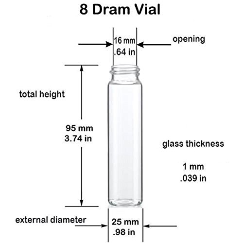 6-Pack of 3.75& 34; inč / 8 Dram / 1 oz / 30 mL Amber Glass UV otporan sample Storage Cosmetic Herb Spice Specimen
