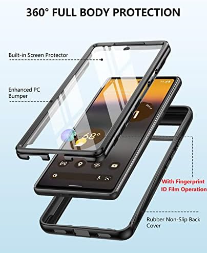za slučaj Google Pixel 6A 5G: tanke zaštitne silikonske futrole za mobilne telefone otporne na udarce - mat gumeni dvoslojni poklopac za mobilni telefon tvrdi Branik