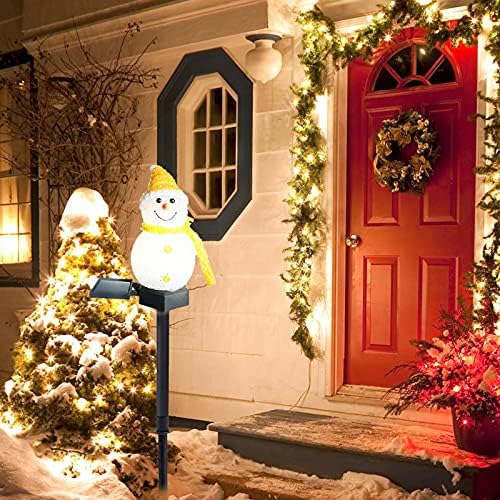 Dbylxmn dvorišno svjetlo bundeve vrtni snjegović solarni uzorak božićna svjetiljka na otvorenom vrtna bašta lampa za čitanje za spavaću sobu