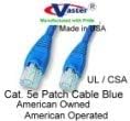 Napravljeno u SAD-u,, CAT5E Ethernet patch kabel - RJ45 Computer Network Cord - plava,
