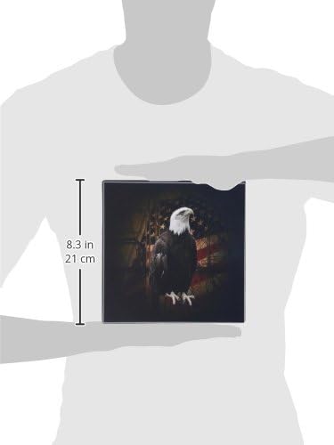 3dRose LLC 8 x 8 x 0,25 inča ćelavi orao sa podlogom za miša američke zastave