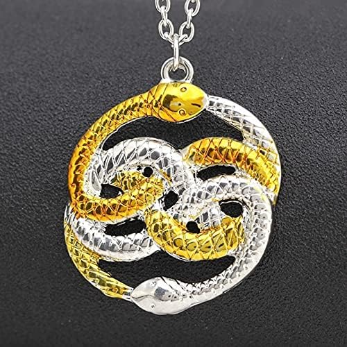 Beskrajna priča ogrlica bez kraja Auryn Ouroboros zmije Infinity Knot privjesak amajlija Zlatni