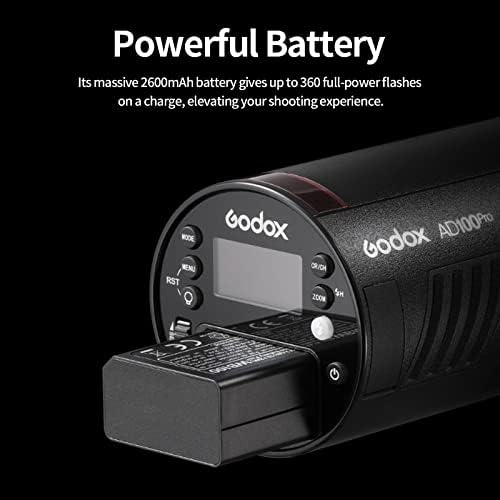 Godox AD100PRO AD100 PRO 100WS 2.4G TTL Flash Strobe Monolight sa litijumskim baterijom od 2600mAh,