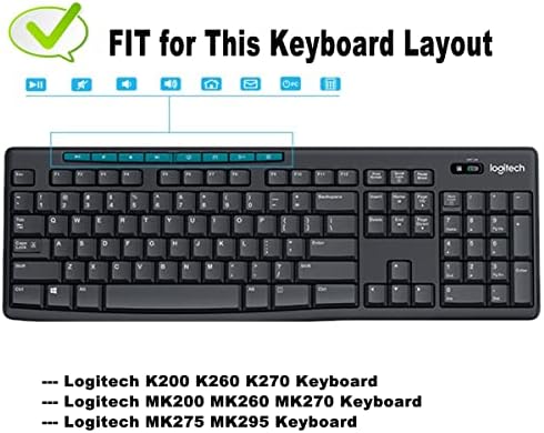 Poklopac tastature zaštita kože Fit Logitech MK295 MK275 MK270 tastatura, Logitech K200 K260 K270 MK200 MK260