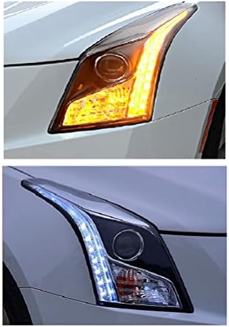 2kom farovi sklop za 2013-2019 Cadillac ATS farovi LED dnevna svjetla sa led bijelim & amp; požuti
