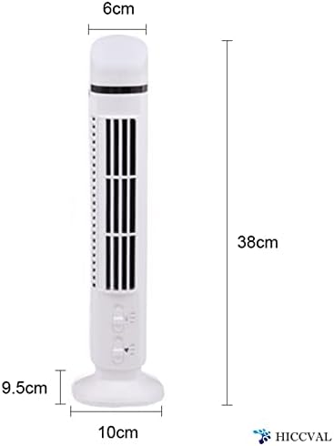 HICCVAL USB ventilator sa LED lampicom, stojeći ventilatorski toranj Toranj Električni mini balmar