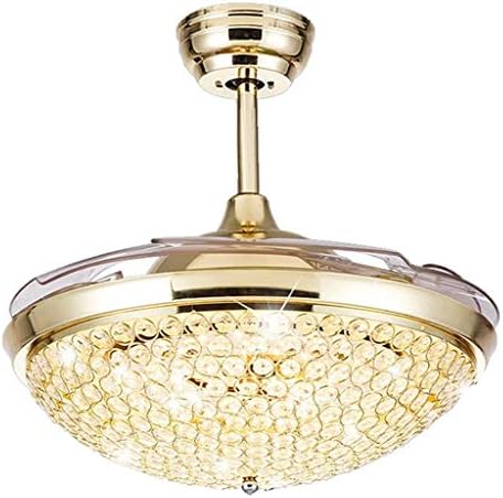 YANGBO tihi strop ventilatorski modni LED zlato sklopivi kristalni stropni ventilatori sa svjetlima