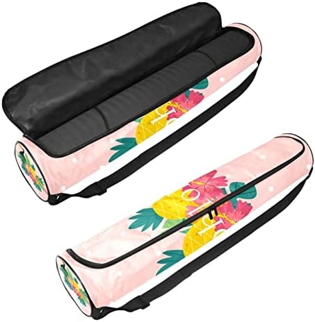 Torba za prostirku za jogu, Aloha Summer Toucan ananas Palm Exercise Yoga Mat Carrier full-Zip Yoga Mat Carry