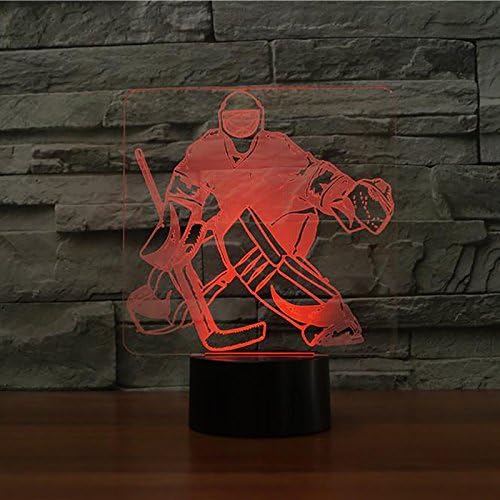 Superiorvznd 3D hokej na ledu Golman Noćni svjetlo Daljinski upravljač Power Touch Tablica optička iluzijska