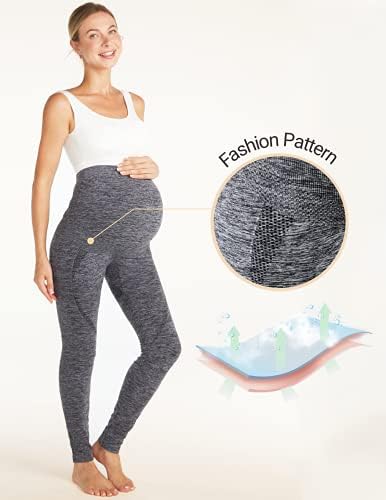 Momcozy ženske materinske gamaše bešavne prevoze na trbuh trudnoće za žene vježbaju joga aktivne pantalone