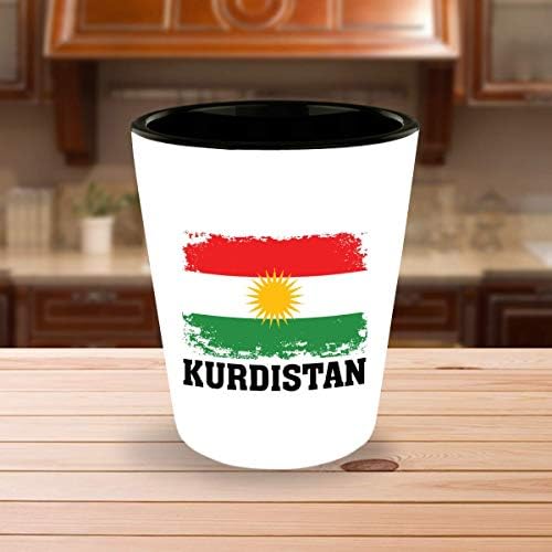 Zastava Kurdistana Shot Glass Smiješni Pokloni - Kurdska Zastava Ponosa Rodna Zemlja Ponos, Putovanja,