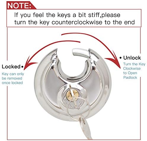 Guliffen katanci sa istim ključem, disk katanac od nerđajućeg čelika sa ključem za skladišnu