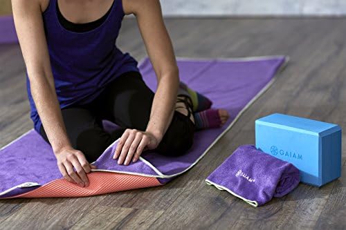 Gaiam Yoga ručnik-Mat veličine aktivni suhi Neklizajući vlažni znoj koji upija znoj od mikrovlakana