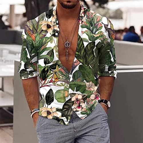 Xiloccer Tropičke košulje za muškarce, muškarci casual dugih rukava jesen zima 3d tiskane majice