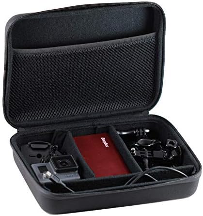 Navitech 9 u 1 akcijskoj kameri Kombit komplet i robusno crveno kućište za pohranu kompatibilno s Activeon XCA10W solarxg akcijskom kamerom