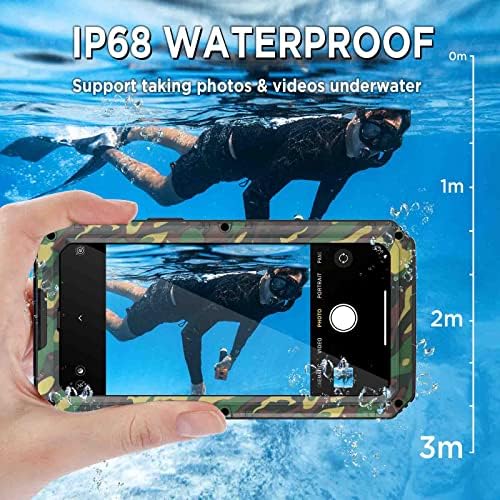 Beasyjoy za slučaj iPhone 14 Plus, IP68 vodootporni metal Teška defanzivca s ugrađenim zaštitnikom zaslona,