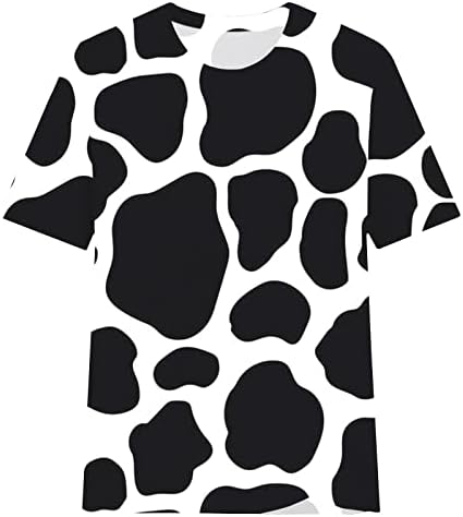 Majica bluza za žene kratak 1/2 rukava od čamca pamuk leptir mramorni leopard ispis grafički ručak
