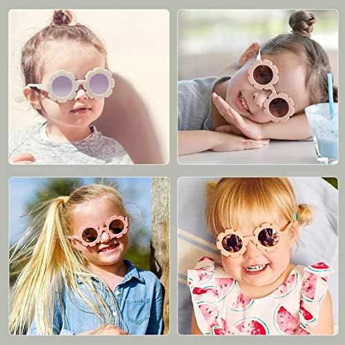 Braylenz okruglo cvijeće dječije naočare za sunce UV400 zaštita, slatke polarizirane naočare za sunce za dječake