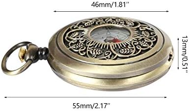Quesheng vintage brončani kompas Pocket Džeket sat na otvorenom Pješačenje Navigacija Kid Poklon retro