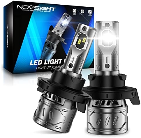 NOVSIGHT H13 / 9008 LED farovi sijalice, 60W 13000lm Bright Dual Hi/lo Beam LED farovi komplet za