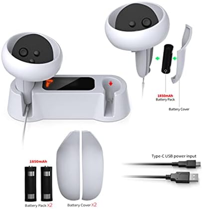 Neklizaj VR magnetska punjačka stanica 2,5 sata za Quest 2 slušalice i kontroleri Brzi punjenje