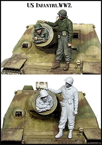 Gl-Home 1/35 vojna ratna tema Drugi svjetski rat američki tenkovski vojnici smola model kit nesastavljen i neobojen komplet znakova/27g643