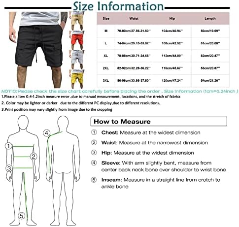 Stretch kratke hlače za muškarce Ljetni povremeni elastični struk Teretni kratke hlače opušteno fit