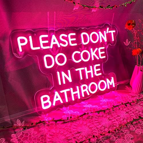 Neonski znak Molimo vas da ne radite Koku u kupatilu-LED Podesiva Svjetlina Flex svjetlosni znakovi zatvoreni