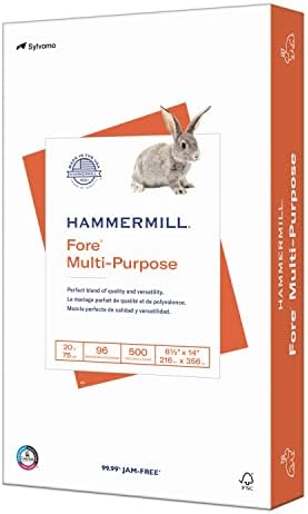 Hammermill papir za štampač, prednji višenamjenski papir za kopiranje od 20 lb, 8,5 x 14 - 1 Ream - 96 svijetao,