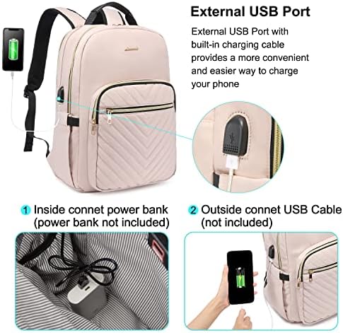LOVEVOOK torba za laptop ruksak za žene, računarske torbe za poslovna putovanja, ruksak za