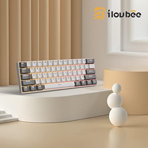 Ilovbee i61 60-postotna žičana tastatura mehanička, vruća zamjenska kompaktna RGB igračka tastatura, 61 tipka